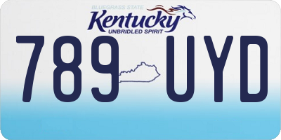 KY license plate 789UYD