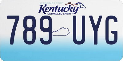 KY license plate 789UYG