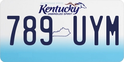 KY license plate 789UYM