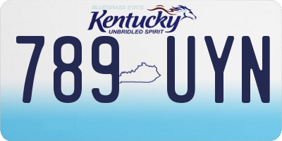 KY license plate 789UYN