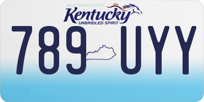 KY license plate 789UYY