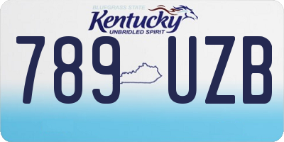 KY license plate 789UZB