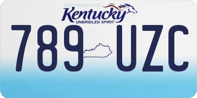 KY license plate 789UZC