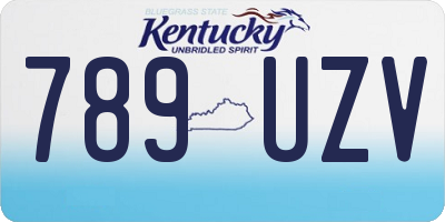 KY license plate 789UZV