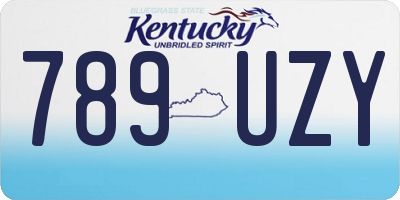 KY license plate 789UZY