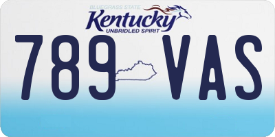 KY license plate 789VAS