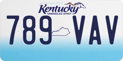 KY license plate 789VAV