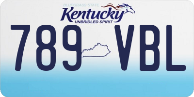 KY license plate 789VBL