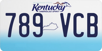 KY license plate 789VCB