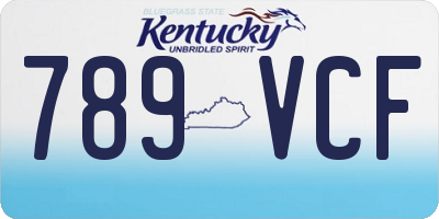 KY license plate 789VCF