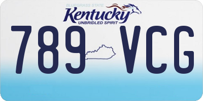 KY license plate 789VCG