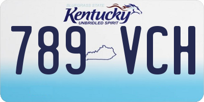KY license plate 789VCH