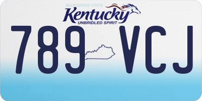 KY license plate 789VCJ