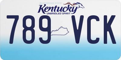 KY license plate 789VCK