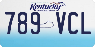 KY license plate 789VCL