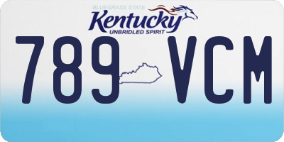KY license plate 789VCM