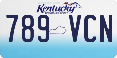KY license plate 789VCN