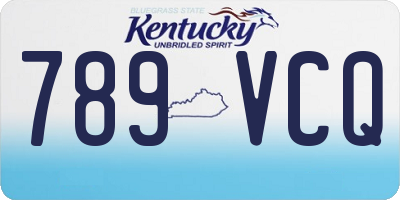 KY license plate 789VCQ