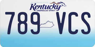KY license plate 789VCS