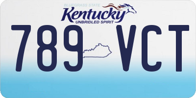 KY license plate 789VCT