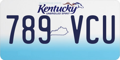 KY license plate 789VCU