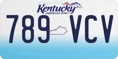 KY license plate 789VCV