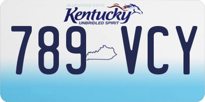 KY license plate 789VCY