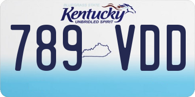 KY license plate 789VDD