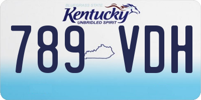 KY license plate 789VDH