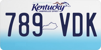 KY license plate 789VDK