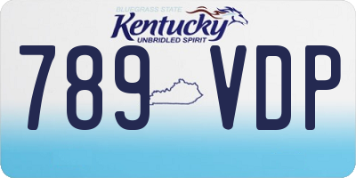 KY license plate 789VDP