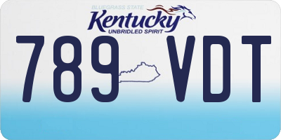 KY license plate 789VDT