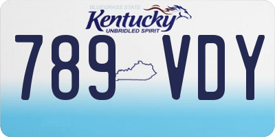KY license plate 789VDY
