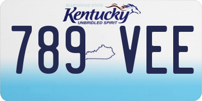 KY license plate 789VEE