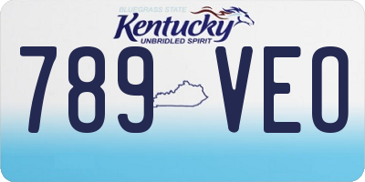 KY license plate 789VEO