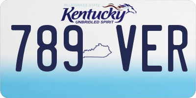 KY license plate 789VER