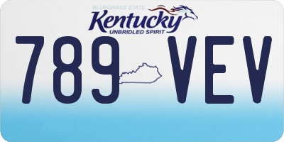 KY license plate 789VEV