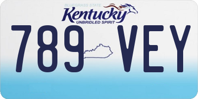 KY license plate 789VEY