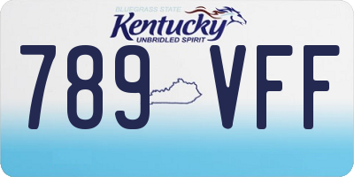 KY license plate 789VFF