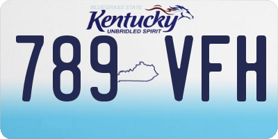 KY license plate 789VFH