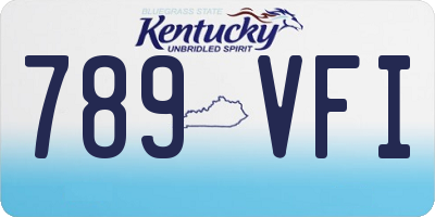 KY license plate 789VFI