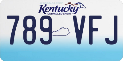 KY license plate 789VFJ