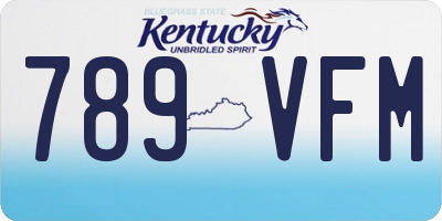 KY license plate 789VFM