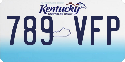 KY license plate 789VFP