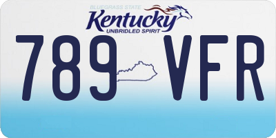 KY license plate 789VFR