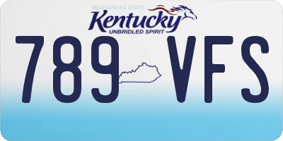 KY license plate 789VFS