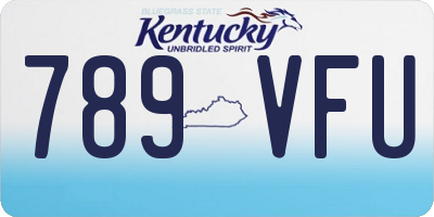 KY license plate 789VFU