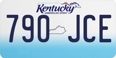 KY license plate 790JCE