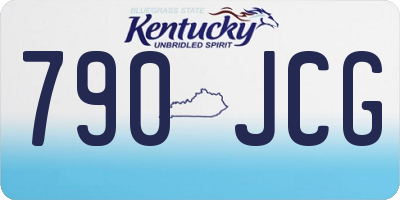 KY license plate 790JCG