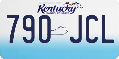 KY license plate 790JCL